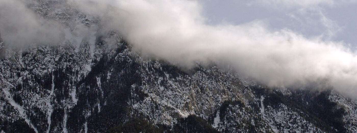 Snow-capped mountains in British Columbia &mdash; photograph by Terry T. Preshaw